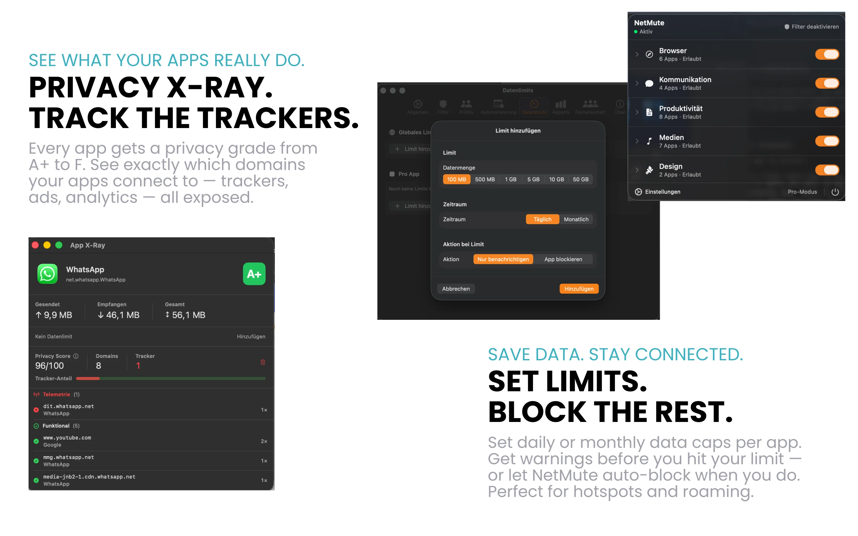 गोपनीयता एक्स-रे और डेटा सीमाएँ