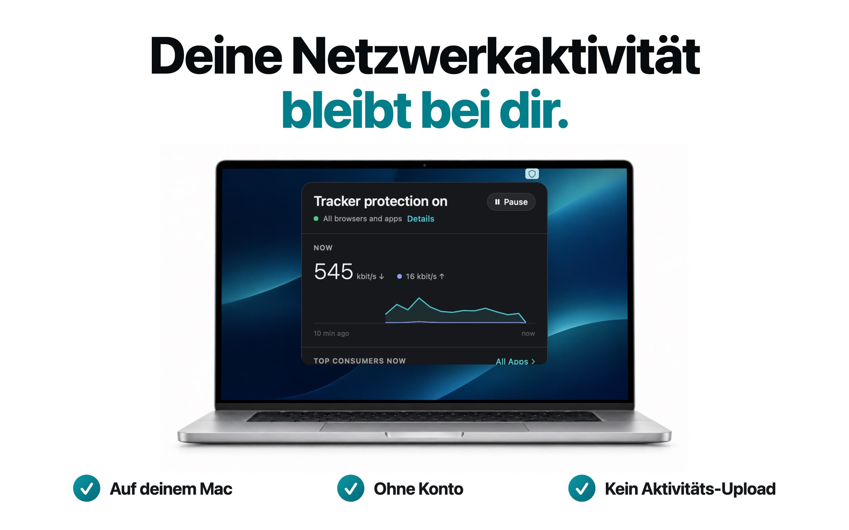 Die Menüleiste auf einem MacBook