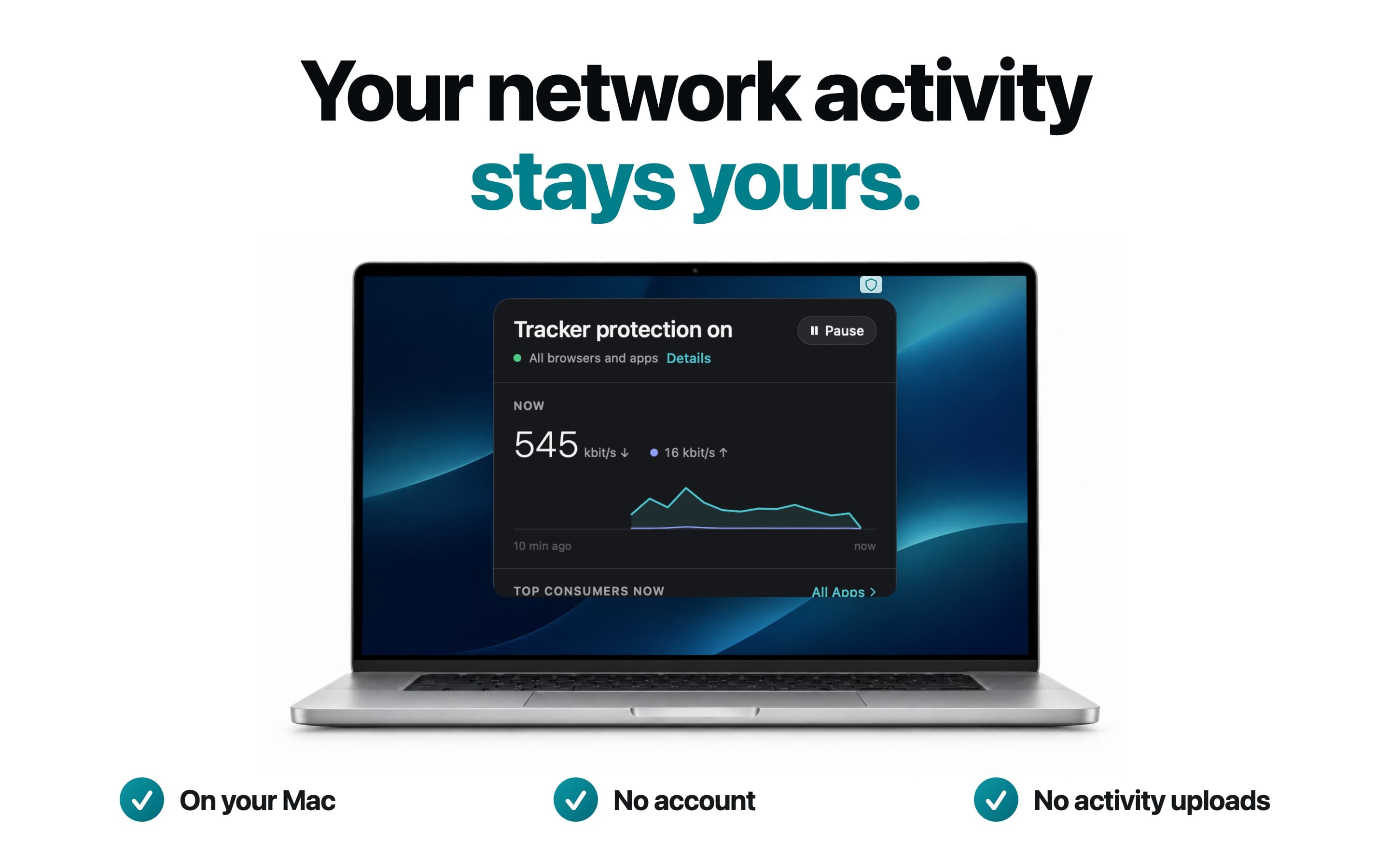 The menu bar on a MacBook