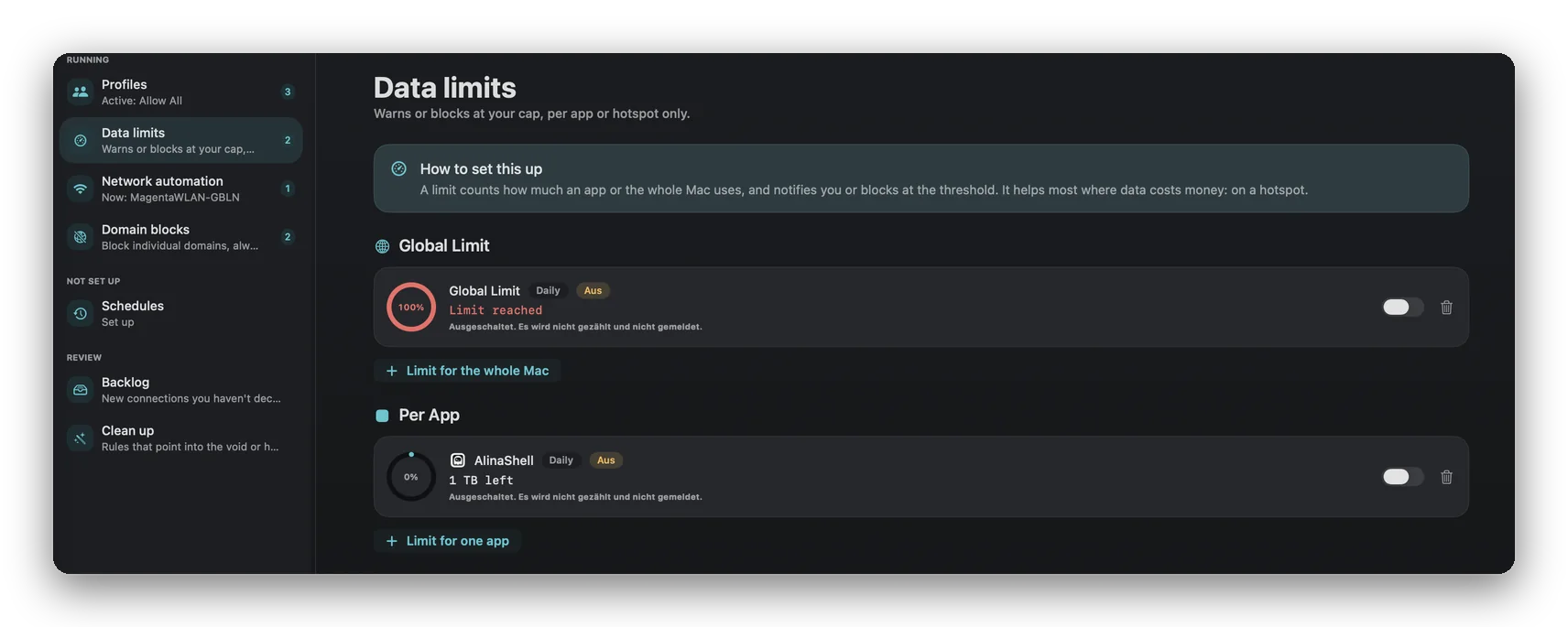 Data Limits