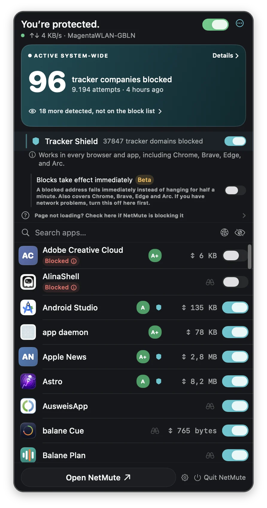 Per-App Firewall