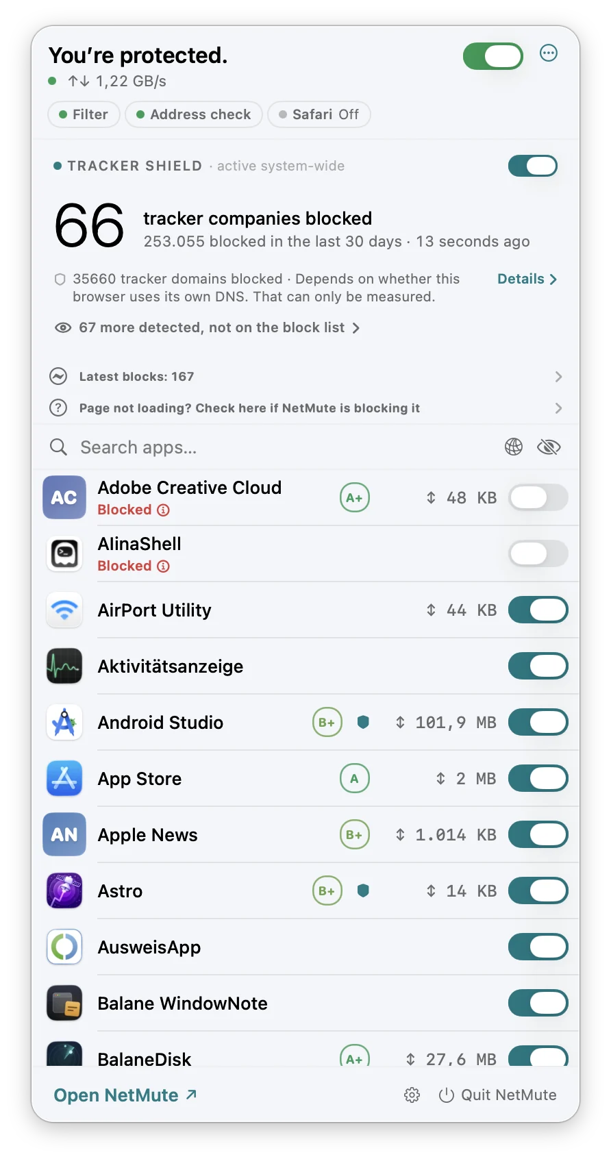Per-App Firewall